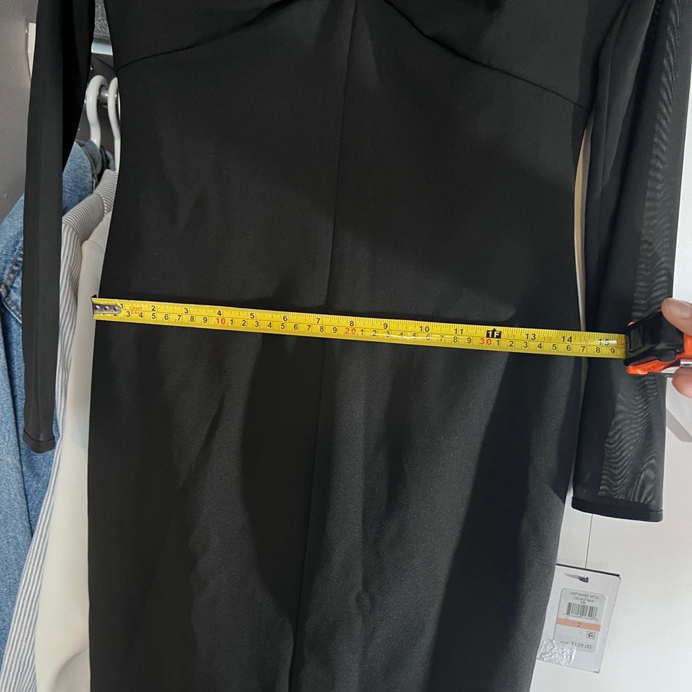 DKNY Black Long Sleeve Twist Dress - Picture 8 of 11